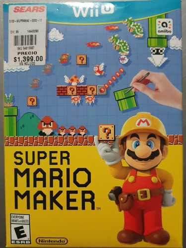 Súper Mario Maker Nintendo Wii U Nuevo Sellado Envío Gratis
