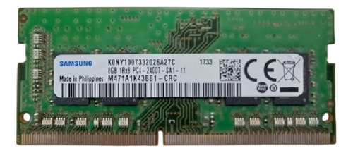 Samsung Memoria Ram Ddr4 8gb 1rx8 Pc4-2400t M471a1k43cb1-crc