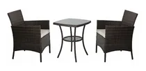 Comprar Set Juego Living Jardín 3 Piezas Rattan 2 Sillones + 1 Mesa