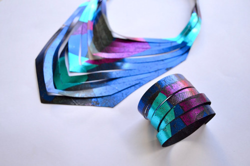 Brazalete Azul, Turquesa Y Fucsia, Diseño