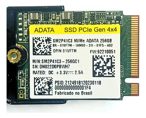 SSD NVME M.2 2230 PCIe Oem Adata de 256 GB