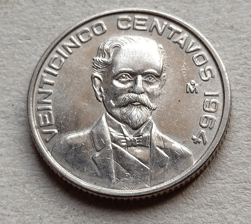 Moneda De México De 25. Centavos Año 1964