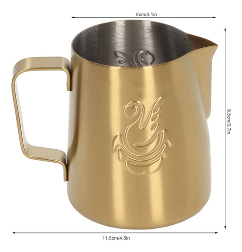 Jarra Para Vaporizar Café De 230ml Com Alça Angular Em Aço I