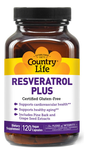 Resveratrol Plus Salud Cardiovascular Envejecimiento 120 Cap