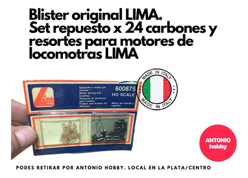 Repuesto X 24 Carbones Y Resortes Lima Ho 1/87 Para Motores