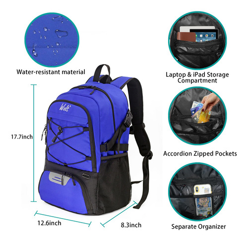 Mochila Deportiva Wolt Para Baloncesto, Fútbol, Voleibol, Na