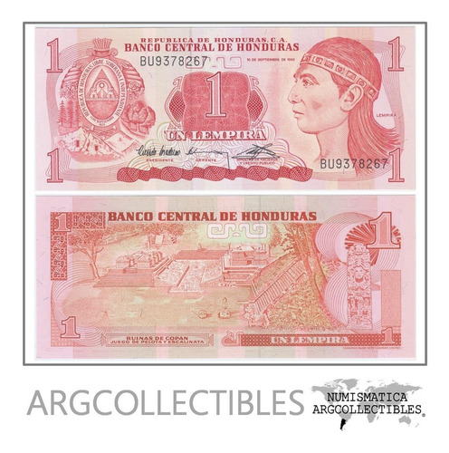 Honduras Billete 1 Lempira Año 1992 P-71 Unc