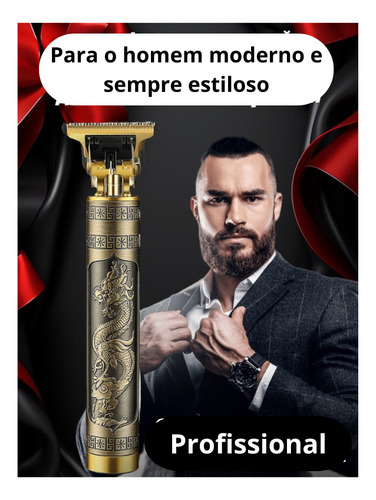 Maquina Profissional Cabelo Barba S/ Fio Recarregável Bivolt