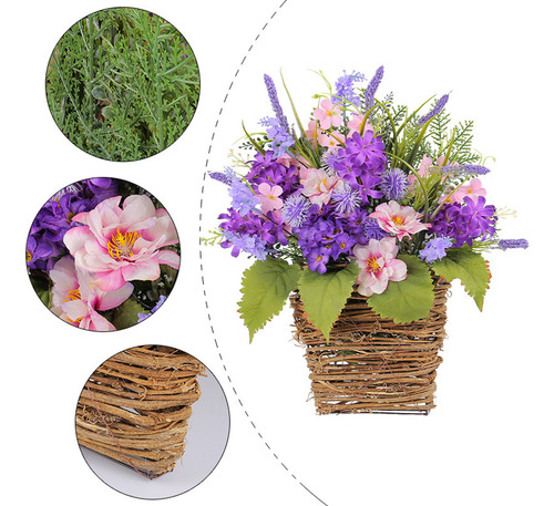 Cesta De Flores De Simulación H Purple Sim 8003