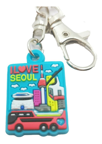 Artesanía Coreana Llavero Korea Lugares Silicón/goma.