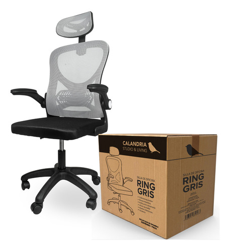 Silla De Escritorio Ejecutiva Ergonomica Para Oficina Color Gris