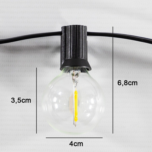 Guirnalda Solar 8mts 25 Lamparas Led Feston Ts-gl1104 Calida Luces Cálido