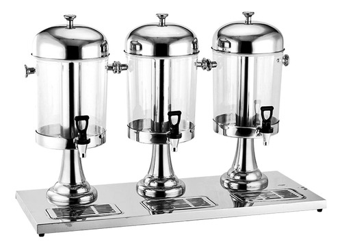 Dispensador De Bebidas, Botella Sellada Con Grifo Plata 24l