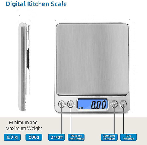 Balança De Precisão 500g/0,1g - Mini Gram Jewelry Food Digit