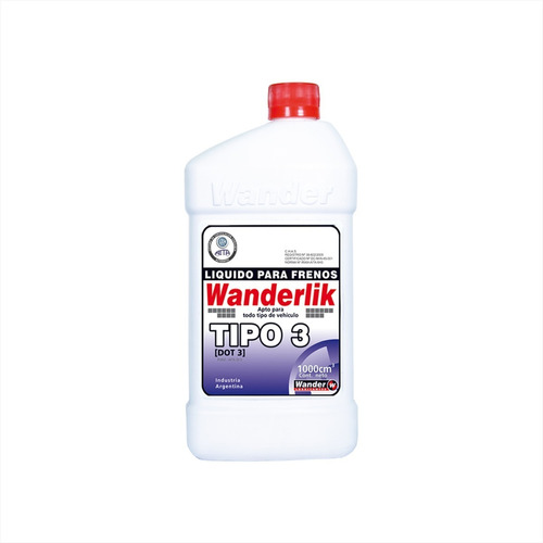 Liquido De Freno Dot 3  Wander X 1 Lt