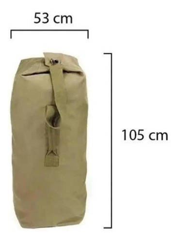 Saco Militar Tactico Ropero Impermeable Trekking 53x105cm