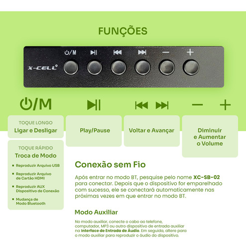 Caixa De Som Sound Bar Home Theater Bluetooth Para Tv Cinema 80w Cor Preto Boyu Cell