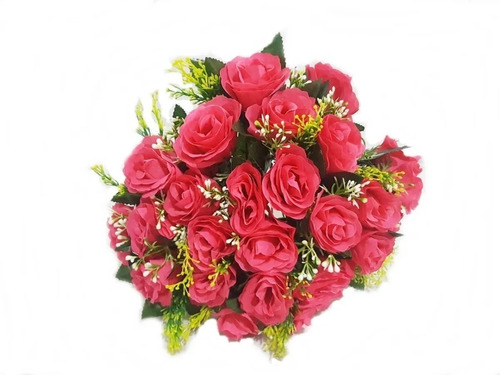 Buquê / Galho 24 Rosas Artificiais Rosa Grande Forvalho | Parcelamento sem  juros