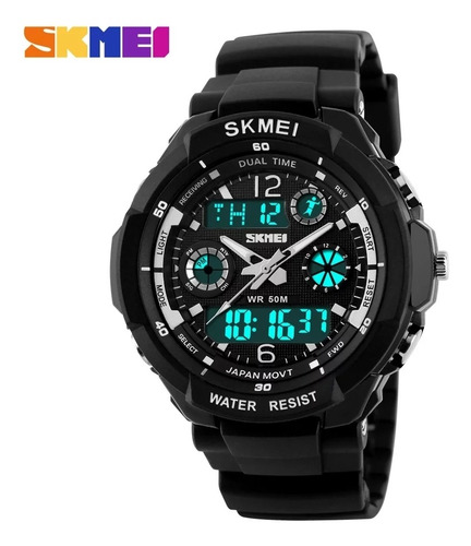 Reloj Skmei Hombre S- Shock Analógico Digital Luz Led