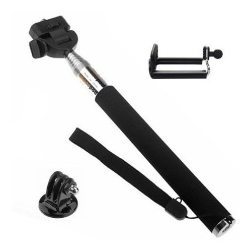 Monopod, Pau De Selfie Com Suporte Gopro E Suporte Celular