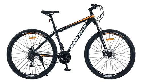 Bicicleta Mtb Overtech R29 Q5 21v Freno A Disco Shimano 12x Color Negro/Naranja/Blanco Tamaño del cuadro S