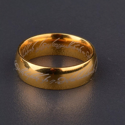 Par Alianças Senhor Dos Anéis Tungstênio Banhado Ouro Oferta
