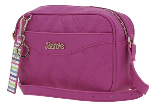 Bolso Tipo Crossbody Barbie Gorett Frank Para Dama Juvenil Fucsia Lisa Níquel Fucsia