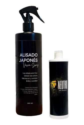 Alisado Japones En Spray 500cc + Neutro De Regalo 