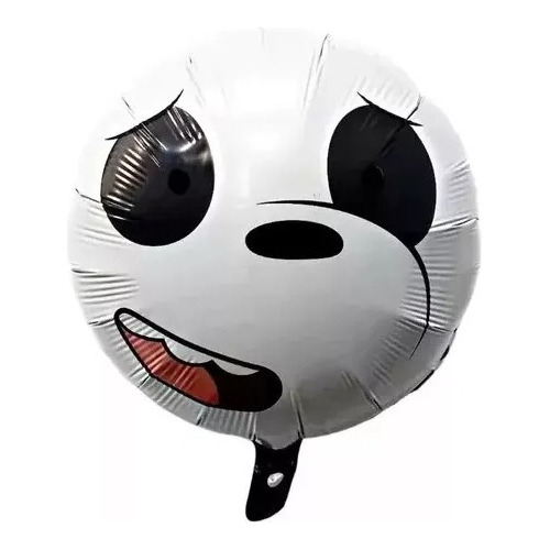 Globo Oso Escandaloso Panda Metalizado Redondo 45mc Aprox