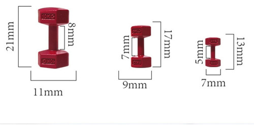 3 X 3pcs Sports Playset Bonitos Halteres Em Miniatura Para