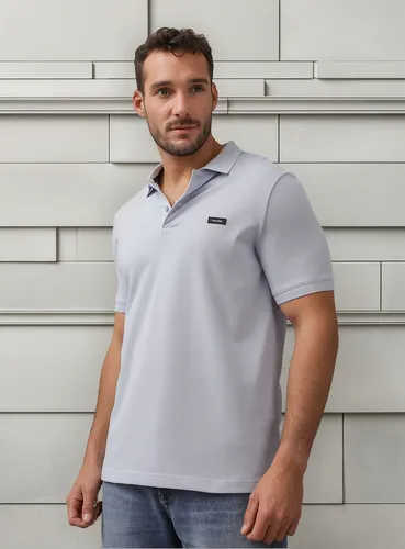 Polo Stretch Slim Azul Calvin Klein