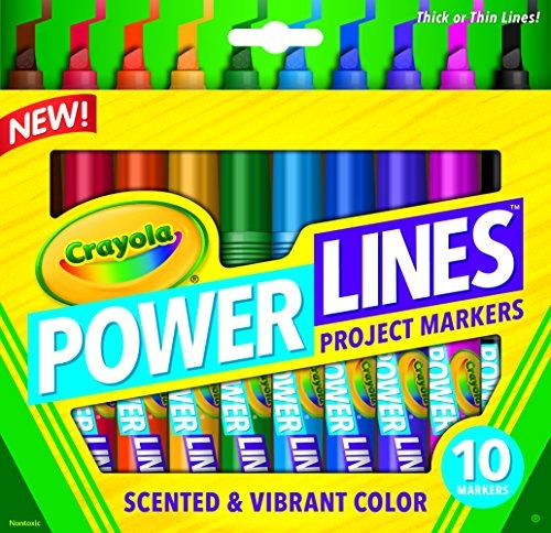 Líneas Eléctricas Crayola, Marcadores Perfumados Lavables,