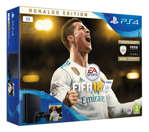 Consola Sony Playstation 4 Slim 1 TB FIFA 18 Ronaldo Edition Bundle