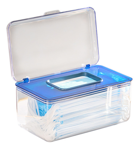Caja De Almacenamiento De Mascarillas M Con Tapa, Transparen