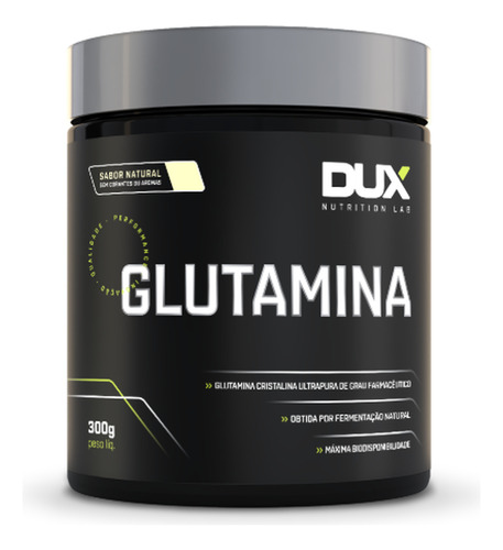 Suplemento Alimentar Glutamina Dux Sabor Natural 300g