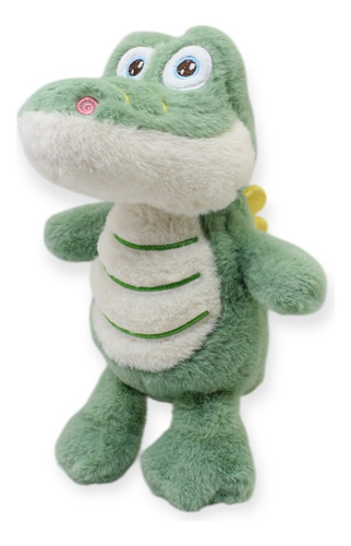 Peluche Cocodrilo Verde Con Rayas Ranizzima 25 Cm Verde