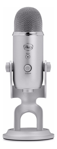 Micrófono Blue Yeti Condensador  Multipatrón Silver