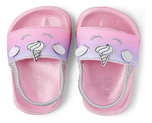 The Children's Place Baby Girls Unicorn Slide Sandalias Slip