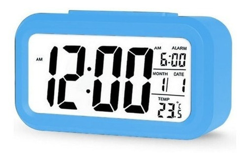 Reloj Despertador Digital Luz Lcd Temperatura Fecha 62115