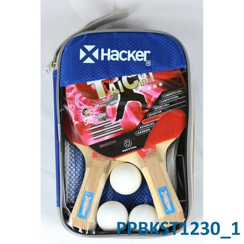 Kit Ping Pong 3* Hacker Taichi Pvc Bag (2pal+3pel+post&net)