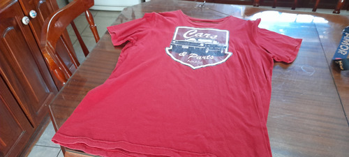 Remera Roja Cars T M-l (Usado)