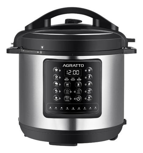 Panela De Pressão Multifunções Digital Inox 6 L 1000w 127v Frequência 60hz