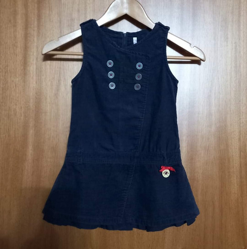 Vestido Jumper De Pana Fina Forrado, Niña Talle 5 (Usado)