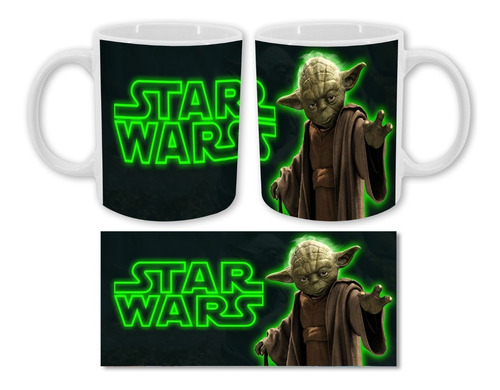 Mug Pocillo Taza Star Wars Personaje Yoda Personalizado