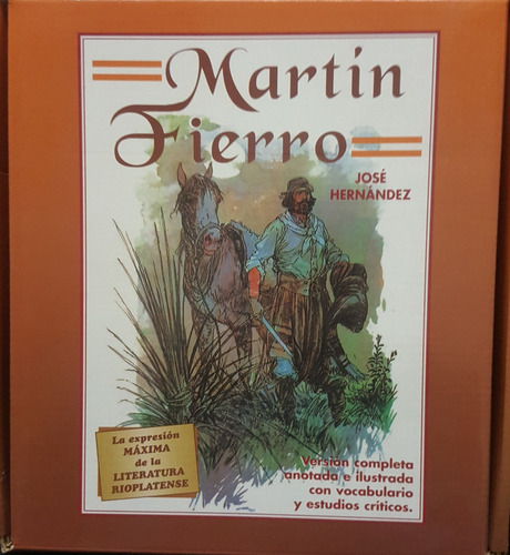 Libro Martín Fierro · J. Hernández · Ilustrado Y Vocabulario