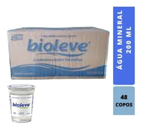Água Bioleve Copo 200 Ml - Caixa Com 48 Un