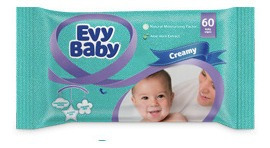 Toallitas Húmedas Evy Baby Con Crema - 60 U