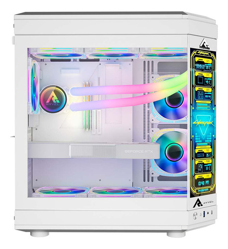 Gabinete Gamer Ryvel Cube Screen White - Ry-gb-cbs-wt U Unic