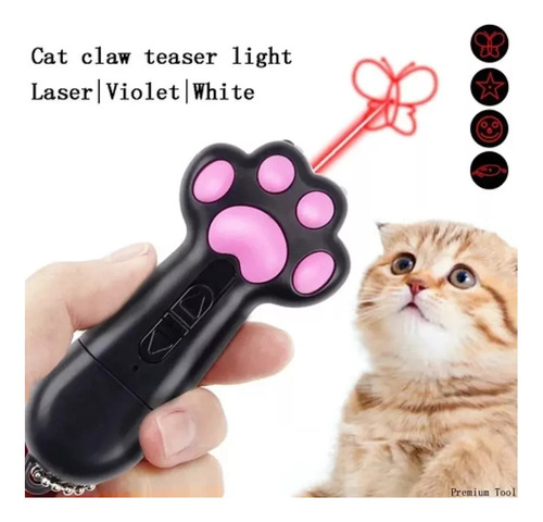 Laser 5 En 1 Lámpara Led Luz Negra Garrita Juguete Para Gato