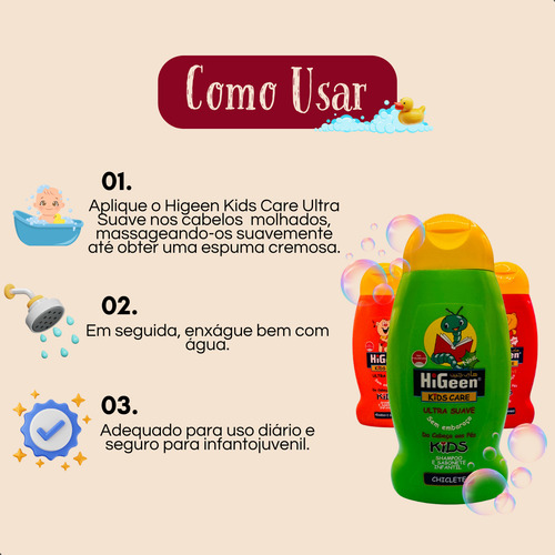 Shampoo E Sabonete Infantil Gito Pessego E Damasco Higeen